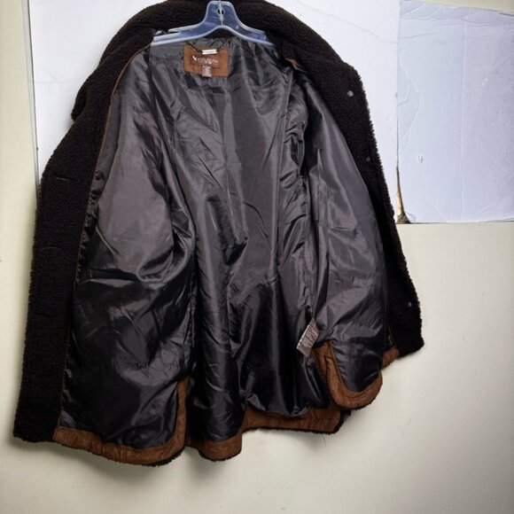 UGG Kookaburra NEW Oversized Sherpa Fleece Jacket Shacket Brown Warm SoftCozy XL - Picture 7 of 16